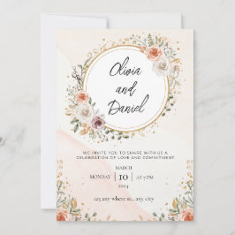 Convites Casamento Livre Branca Russo Watercolor Floral Fre