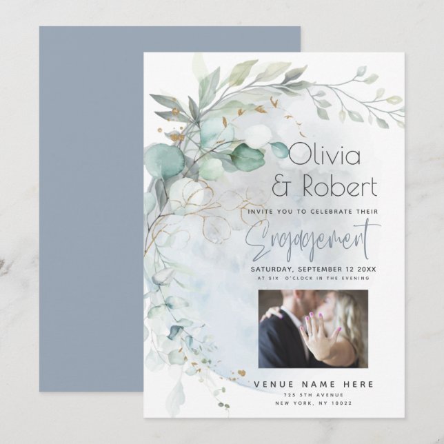 Convites Casamento | Lua Azul Empoeirada Louca de Amor (Frente/Verso)