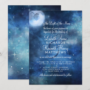Convites Casamento Lua Cheia Estrelas Celestiais
