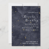 Casamento Luas e Estrelas Meia-Noite Escuras