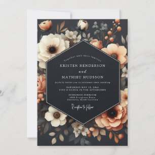 Convites Casamento Luminoso Apricot Noir