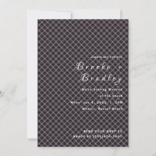 Convites Casamento Luxo Dark Grid