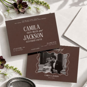 Convites Casamento Luxuoso Chocolate Marrom de Dinheiro Ant