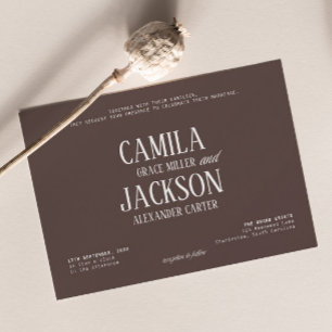 Convites Casamento Luxuoso Chocolate Marrom de Dinheiro Ant