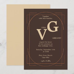 Convites Casamento Luxuoso Moderno das Linhas de Ouro Elega