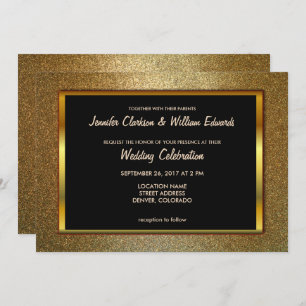 Convites Casamento luxuoso sofisticado moderno do brilho do