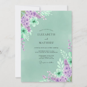 Convites Casamento Luxuoso Verde Esmeralda na Floresta
