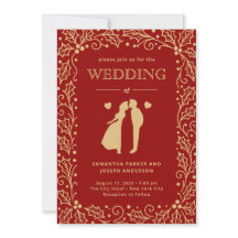 Casamento Luxuoso Vermelho e Dourado Antigo