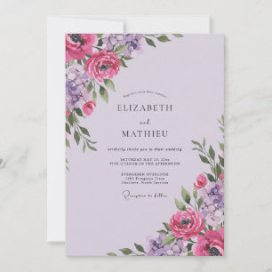 Convites Casamento Magenta Ameixa Ranunculus Eucalipto Empo