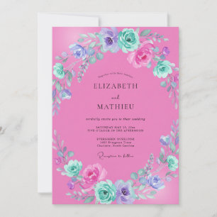 Convites Casamento Magenta Violeta Ranunculus Eucalipto Sil