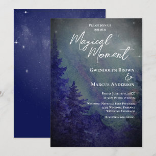 Convites Casamento Mágico Momento Floresta Luzes do Norte