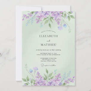 Convites Casamento Magnífico de Primavera em Verde Hortelã