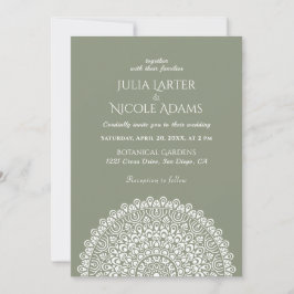Convites Casamento Mandala da Floresta Amazônica Verde Esme