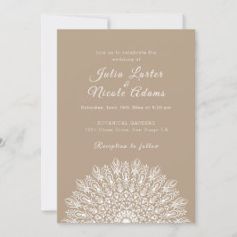 Convites Casamento Mandala de Grama Pampas Seca Pena Macia