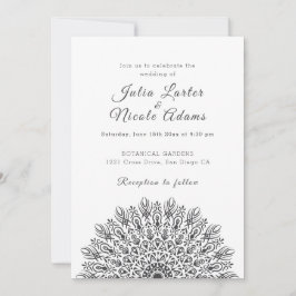 Convites Casamento Mandala de Grama Pampas Seca Pena Macia