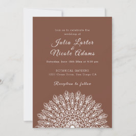 Convites Casamento Mandala de Grama Pampas Seca Pena Macia