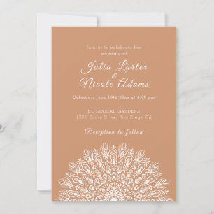 Convites Casamento Mandala de Grama Pampas Seca Pena Macia