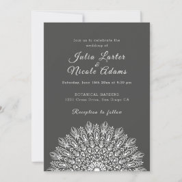 Convites Casamento Mandala de Grama Pampas Seca Pena Macia