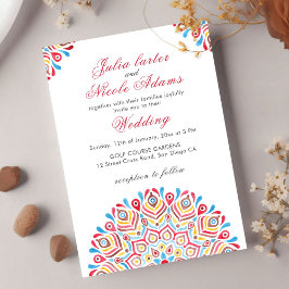 Convites Casamento Mandala do Festival de Aquarela México