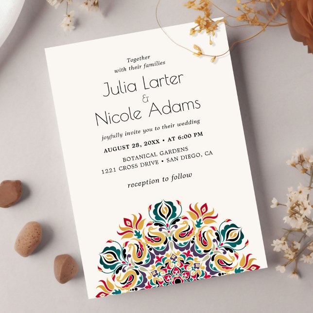 Convites Casamento Mandala Flores Lótus Cisnes Sussurros (Criador carregado)