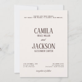 Convites Casamento Marfim e Marrom