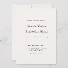 Convites Casamento Marfim e Preto