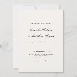 Convites Casamento Marfim e Preto