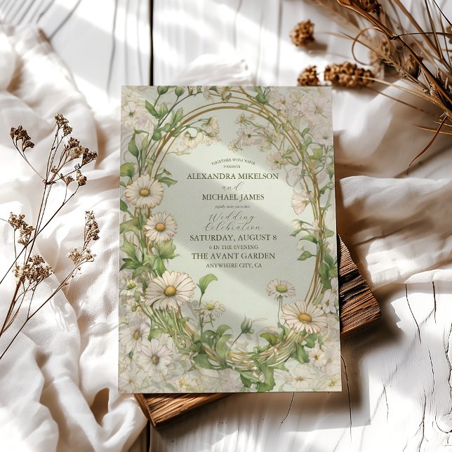 Convites Casamento Marguerite Daisy Dusty (Criador carregado)