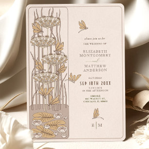 Convites Casamento Mariposa Libélula Época Bella Arte Nova