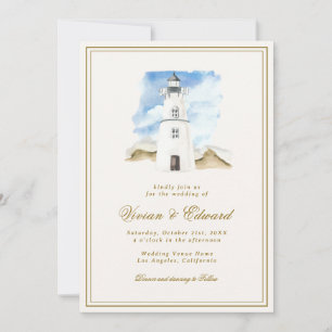 Convites Casamento Marítimo Costeiro do Farol de Cores Aquá