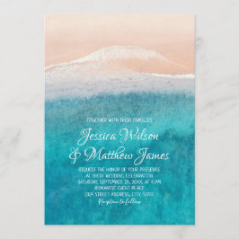 Convites Casamento Marítimo de Destino do Oceano de Praia