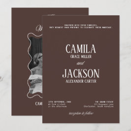 Convites Casamento Marrom