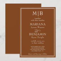 Casamento Marrom Boho Minimalista de Borda Moderna
