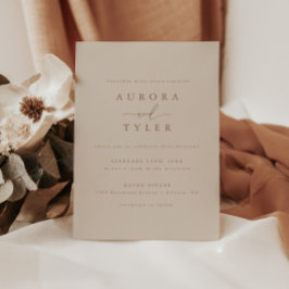 Convites Casamento Marrom Elegante Moderno