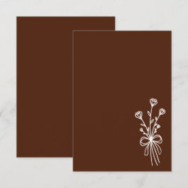 Convites Casamento Marrom Minimalista Elegante