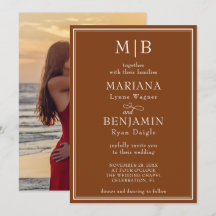 Casamento Marrom Minimalista Moderno em Foto