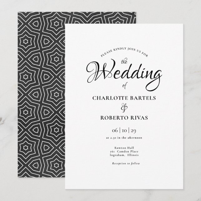 Convites Casamento Marroquino Simplesmente Chic (Frente/Verso)