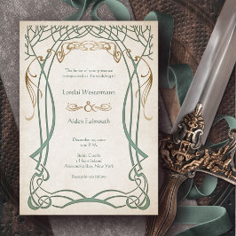 Convites Casamento Medieval Celta Fantástico