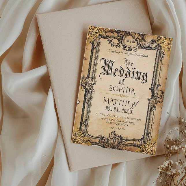 Convites Casamento Medieval de Fantasia (Criador carregado)