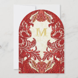 Convites Casamento Medieval Renascentista Vermelho Vintage