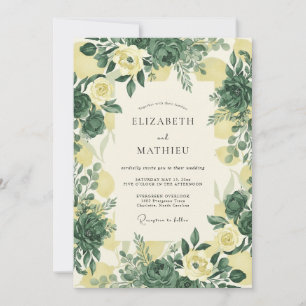 Convites Casamento Mediterrâneo Deslumbrante Amarelo
