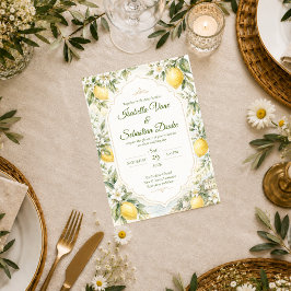 Convites Casamento Mediterrâneo Romântico