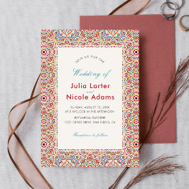 Convites Casamento Metálico de Luxo Geométrico