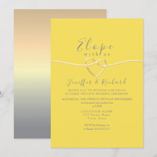 Convites Casamento Micro Amarelo e Cinza