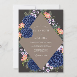 Convites Casamento Midnight Allium Moody Eucalipto