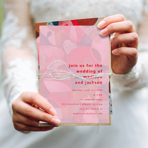 Convites casamento minimal simples abstrato moderno