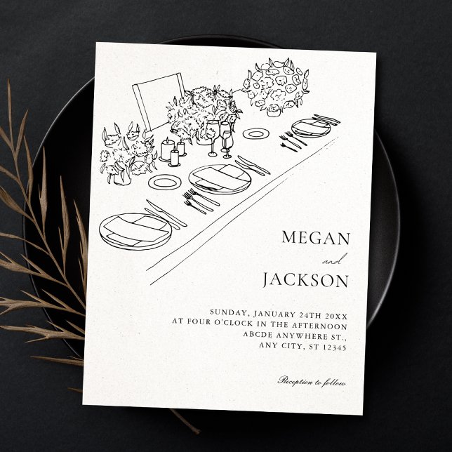 Convites Casamento minimalista  (Criador carregado)