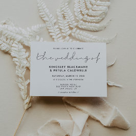 Convites Casamento minimalista à mão
