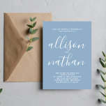 Convites Casamento Minimalista Azul-Glaciar 1 Verdadeira Si<br><div class="desc">Este simples e maravilhoso convite de casamento é perfeito para o minimalista de todos nós! Por favor,  entre em contato comigo se você quiser ajuda para personalizar a parte de texto deste convite para casamento.</div>