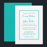 Convites Casamento Minimalista Azul Moderno Elegante<br><div class="desc">Ponha o tom elegante do seu casamento com este moderno convite de casamento azul e branco. Este convite minimalista é perfeito para a noiva que quer um convite subdeclarado,  mas elegante. Consulte abaixo para obter os produtos de festa de casamento de burlap correspondentes.</div>